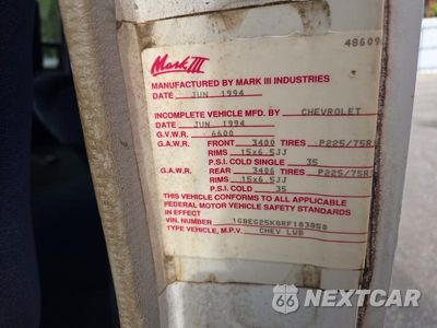 Zdjęcie 13 z 13 samochodu: 1994 CHEVROLET G20 VIN:1GBEG25K8RF183850 - miniatura