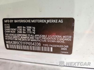 Zdjęcie 12 z 12 samochodu: 2015 BMW 328 XI SULEV VIN:WBA3B5C51FP654336 - miniatura