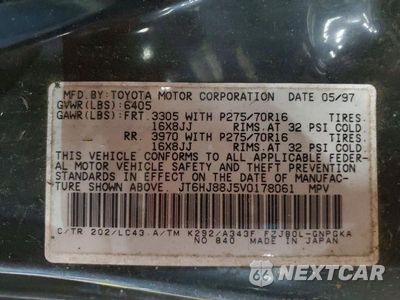 Zdjęcie 13 z 13 samochodu: 1997 LEXUS LX 450 VIN:JT6HJ88J5V0178061 - miniatura
