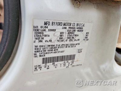Zdjęcie 13 z 13 samochodu: 2004 FORD F350 SRW SUPER DUTY VIN:1FTSW31P14EC21457 - miniatura
