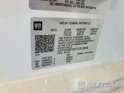 Zdjęcie 12 z 12 samochodu: 2026 GMC SIERRA K1500 SLT VIN:1GTUUDED2TZ313849 - miniatura