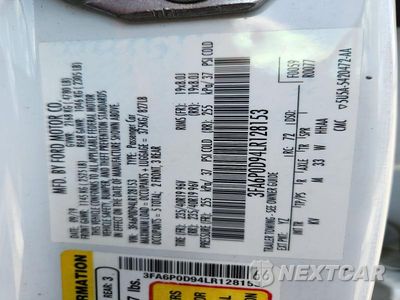 Zdjęcie 12 z 12 samochodu: 2020 FORD FUSION TITANIUM VIN:3FA6P0D94LR128153 - miniatura