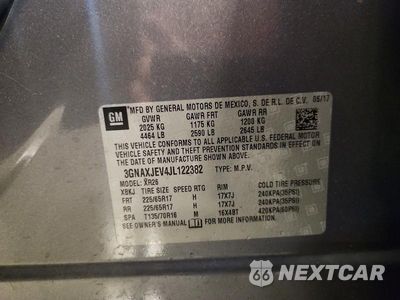 Zdjęcie 13 z 13 samochodu: 2018 CHEVROLET EQUINOX LT VIN:3GNAXJEV4JL122382 - miniatura