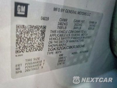 Zdjęcie 13 z 13 samochodu: 2019 GMC YUKON XL K1500 SLT VIN:1GKS2GKC8KR345346 - miniatura