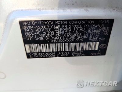 Zdjęcie 13 z 13 samochodu: 2016 LEXUS IS 200T VIN:JTHBA1D2XG5017276 - miniatura