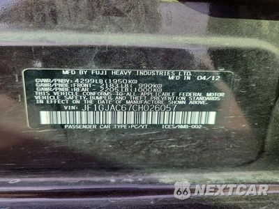 Zdjęcie 12 z 12 samochodu: 2012 SUBARU IMPREZA PREMIUM VIN:JF1GJAC67CH026057 - miniatura