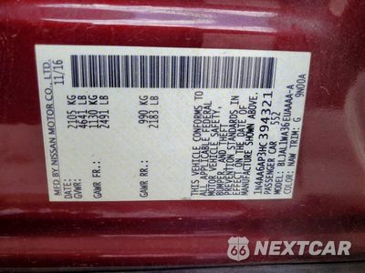 Zdjęcie 13 z 13 samochodu: 2017 NISSAN MAXIMA 3.5 SR VIN:1N4AA6AP3HC394321 - miniatura
