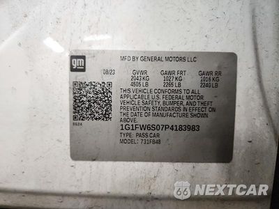 Zdjęcie 12 z 12 samochodu: 2023 CHEVROLET BOLT EV 1LT VIN:1G1FW6S07P4183983 - miniatura