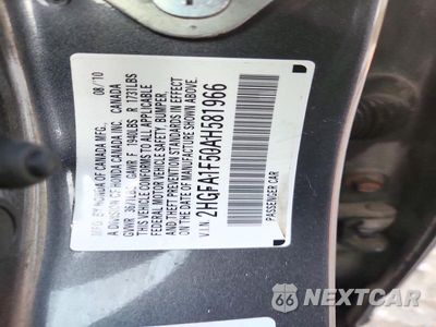 Zdjęcie 12 z 12 samochodu: 2010 HONDA CIVIC LX VIN:2HGFA1F50AH581966 - miniatura