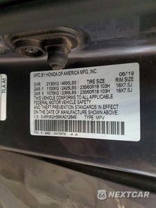 Zdjęcie 13 z 13 samochodu: 2019 HONDA CR-V EX VIN:5J6RW2H59KA012849 - miniatura