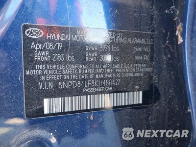 Zdjęcie 13 z 13 samochodu: 2019 HYUNDAI ELANTRA SEL VIN:5NPD84LF8KH488427 - miniatura