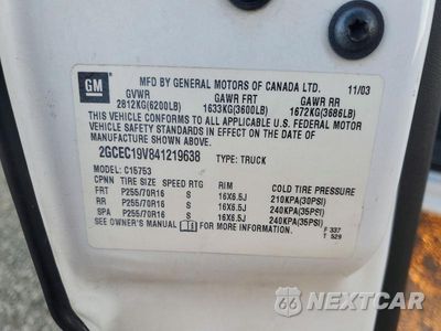 Zdjęcie 13 z 13 samochodu: 2004 CHEVROLET SILVERADO C1500 VIN:2GCEC19V841219638 - miniatura