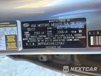 Zdjęcie 13 z 13 samochodu: 2017 KIA FORTE5 SX VIN:3KPFN5A31HE127067 - miniatura