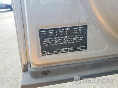 Zdjęcie 12 z 12 samochodu: 2010 SAAB 9-3 2.0T VIN:YS3FA4CY3A1616392 - miniatura
