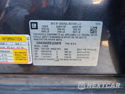 Zdjęcie 13 z 13 samochodu: 2015 CHEVROLET TRAVERSE LT VIN:1GNKVGKD5FJ239878 - miniatura