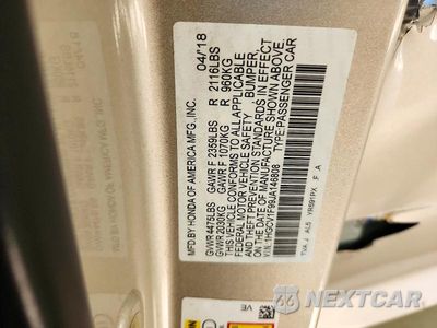 Zdjęcie 12 z 12 samochodu: 2018 HONDA ACCORD TOURING VIN:1HGCV1F99JA146808 - miniatura