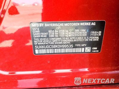 Zdjęcie 13 z 13 samochodu: 2019 BMW X6 SDRIVE35I VIN:5UXKU0C58K0H99535 - miniatura