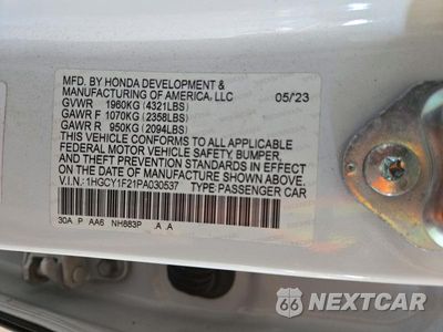 Zdjęcie 12 z 12 samochodu: 2023 HONDA ACCORD LX VIN:1HGCY1F21PA030537 - miniatura
