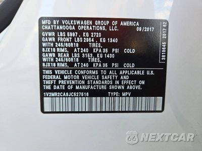 Zdjęcie 14 z 14 samochodu: 2018 VOLKSWAGEN ATLAS SEL VIN:1V2MR2CA8JC527516 - miniatura
