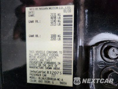 Zdjęcie 13 z 13 samochodu: 2010 NISSAN MAXIMA 3.5 S VIN:1N4AA5AP3AC832075 - miniatura