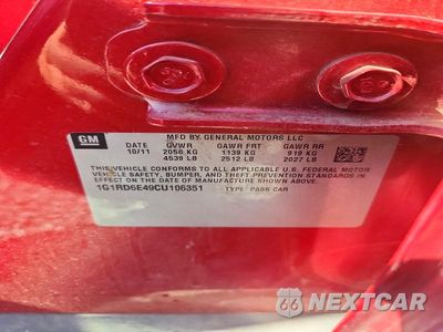 Zdjęcie 12 z 12 samochodu: 2012 CHEVROLET VOLT VIN:1G1RD6E49CU106351 - miniatura