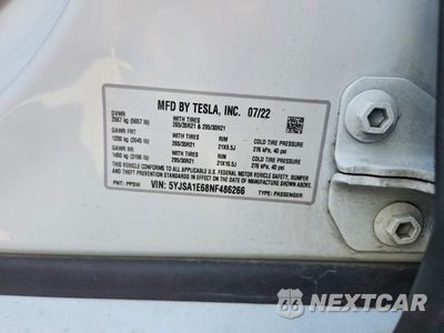 Zdjęcie 12 z 12 samochodu: 2022 TESLA MODEL S VIN:5YJSA1E68NF486266 - miniatura