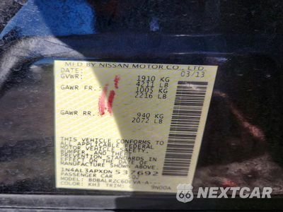 Zdjęcie 12 z 12 samochodu: 2013 NISSAN ALTIMA 2.5 VIN:1N4AL3APXDN537692 - miniatura