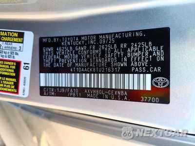 Zdjęcie 12 z 12 samochodu: 2026 TOYOTA CAMRY LE VIN:4T1DAACK8TU216317 - miniatura