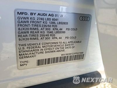 Zdjęcie 14 z 14 samochodu: 2023 AUDI Q4 E-TRON PRESTIGE VIN:WA1M2BFZ2PP027998 - miniatura