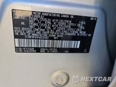 Zdjęcie 13 z 13 samochodu: 2015 TOYOTA RAV4 LIMITED VIN:2T3DFREV4FW232467 - miniatura