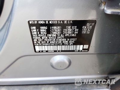 Zdjęcie 13 z 13 samochodu: 2017 HONDA HR-V LX VIN:3CZRU6H31HG701743 - miniatura