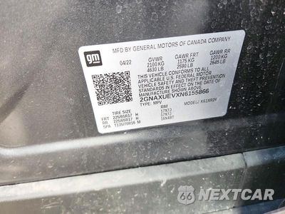 Zdjęcie 13 z 13 samochodu: 2022 CHEVROLET EQUINOX LT VIN:2GNAXUEVXN6155866 - miniatura