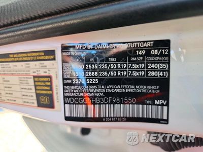 Zdjęcie 12 z 12 samochodu: 2013 MERCEDES-BENZ GLK 350 VIN:WDCGG5HB3DF981550 - miniatura