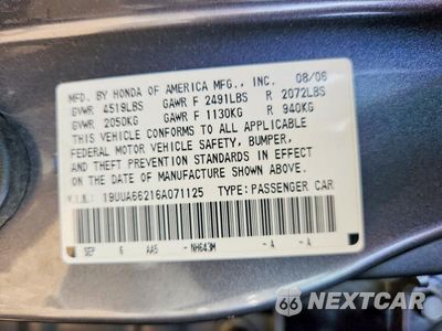 Zdjęcie 12 z 12 samochodu: 2006 ACURA 3.2TL VIN:19UUA66216A071125 - miniatura