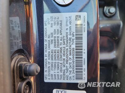 Zdjęcie 13 z 13 samochodu: 2017 HONDA CR-V TOURING VIN:2HKRW1H91HH503369 - miniatura