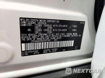 Zdjęcie 13 z 13 samochodu: 2022 TOYOTA VENZA LE VIN:JTEAAAAH2NJ092740 - miniatura