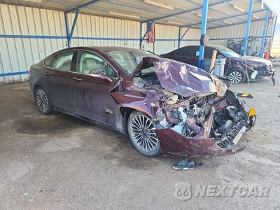 Czwarte zdjęcie samochodu z boku: 2017 FORD FUSION TITANIUM PHEV VIN:3FA6P0SU0HR187733 - miniatura