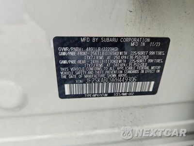 Zdjęcie 13 z 13 samochodu: 2024 SUBARU FORESTER VIN:JF2SKABC9RH449306 - miniatura