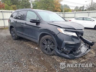 Czwarte zdjęcie samochodu z boku: 2021 HONDA PILOT BLACK VIN:5FNYF6H7XMB044603 - miniatura