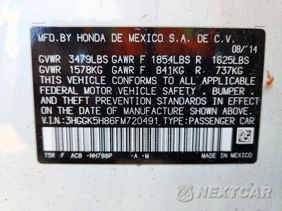 Zdjęcie 12 z 12 samochodu: 2015 HONDA FIT EX VIN:3HGGK5H86FM720491 - miniatura