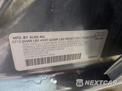 Zdjęcie 12 z 12 samochodu: 2013 AUDI A4 PREMIUM VIN:WAUBFAFL9DN015858 - miniatura