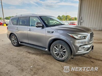 Czwarte zdjęcie samochodu z boku: 2021 INFINITI QX80 LUXE VIN:JN8AZ2AE6M9271182 - miniatura