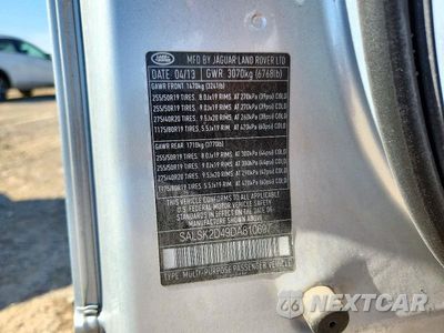 Zdjęcie 12 z 12 samochodu: 2013 LAND ROVER RANGE ROVER SPORT HSE LUXURY VIN:SALSK2D49DA810697 - miniatura