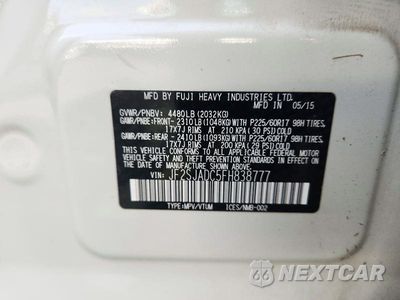 Zdjęcie 14 z 14 samochodu: 2015 SUBARU FORESTER 2.5I PREMIUM VIN:JF2SJADC5FH838777 - miniatura