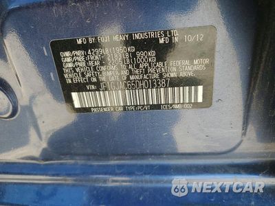 Zdjęcie 12 z 12 samochodu: 2013 SUBARU IMPREZA PREMIUM VIN:JF1GJAC65DH013387 - miniatura