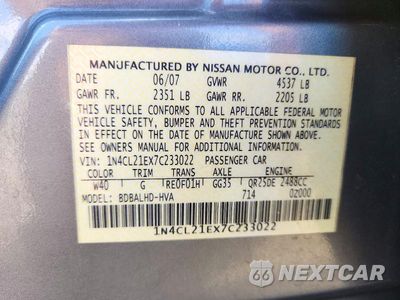 Zdjęcie 12 z 12 samochodu: 2007 NISSAN ALTIMA HYBRID VIN:1N4CL21EX7C233022 - miniatura