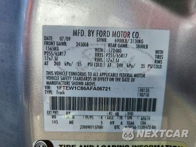 Zdjęcie 12 z 12 samochodu: 2010 FORD F150 SUPERCREW VIN:1FTEW1C86AFA06721 - miniatura