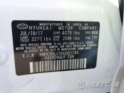 Zdjęcie 12 z 12 samochodu: 2017 HYUNDAI IONIQ LIMITED VIN:KMHC85LC5HU051745 - miniatura