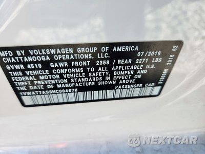 Zdjęcie 12 z 12 samochodu: 2017 VOLKSWAGEN PASSAT S VIN:1VWAT7A33HC004676 - miniatura