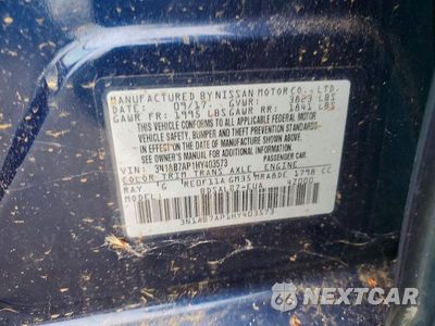 Zdjęcie 12 z 12 samochodu: 2017 NISSAN SENTRA S VIN:3N1AB7AP1HY403573 - miniatura